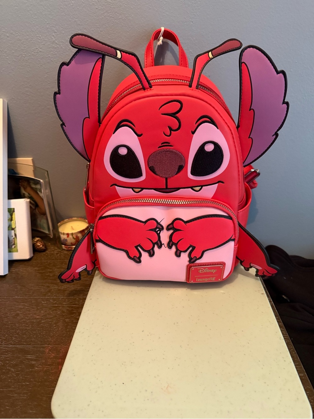 Loungefly Red & Pink Disney Stitch Alien Mini Backpack